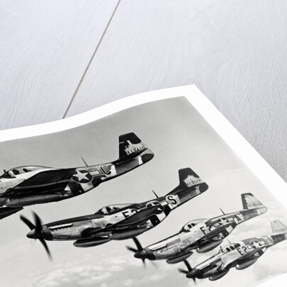 Fighter Planes Flying in Formation by Anonymous