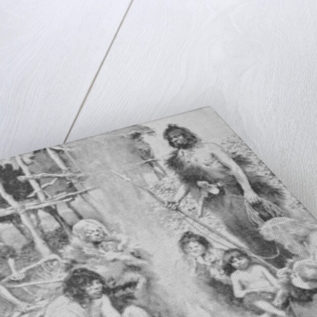 Prehistoric Family Surrounding Fire by Anonymous