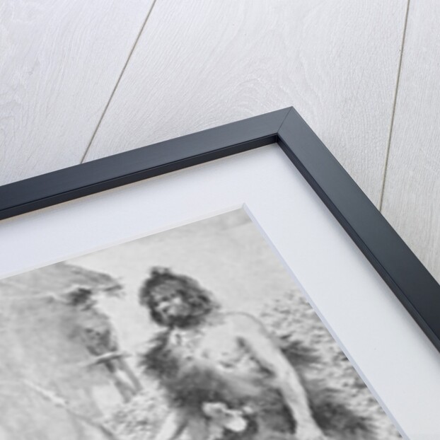 Prehistoric Family Surrounding Fire by Anonymous