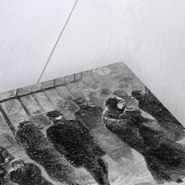 Pedestrians Walking in a Blizzard by Stanley Fox
