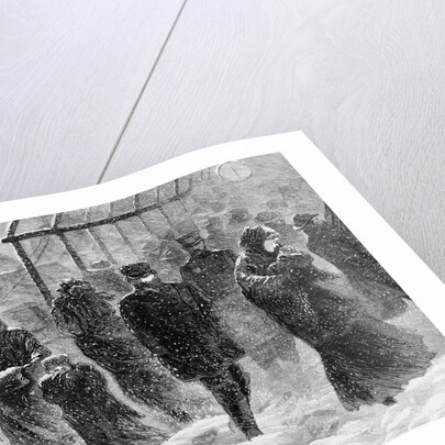 Pedestrians Walking in a Blizzard by Stanley Fox