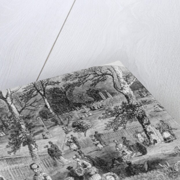 Illustration People Decorating Graves by Anonymous