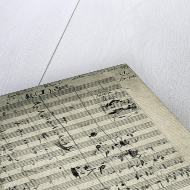 Manuscript Page from Beethoven's Missa Solemnis by Anonymous