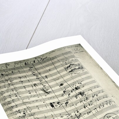 Manuscript Page from Beethoven's Missa Solemnis by Anonymous