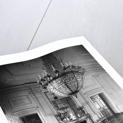 Chandelier Hanging in East Room of White House by Anonymous
