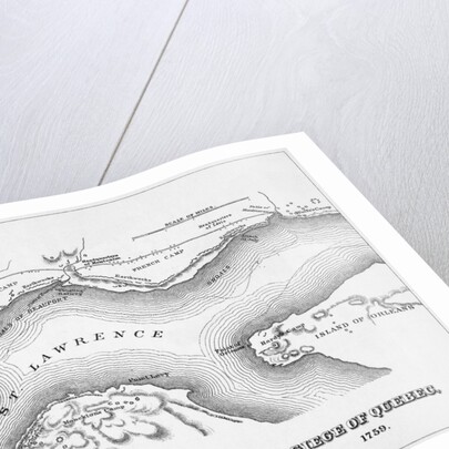 Map of 1759 Siege of Quebec by Anonymous