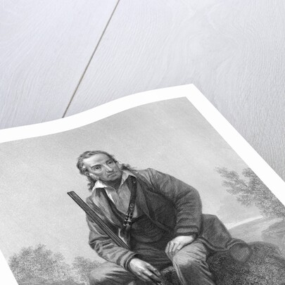 John James Audubon Sitting with Gun and Dog by Anonymous