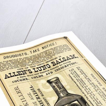 Advertisement for Allen's Lung Balsam by Anonymous