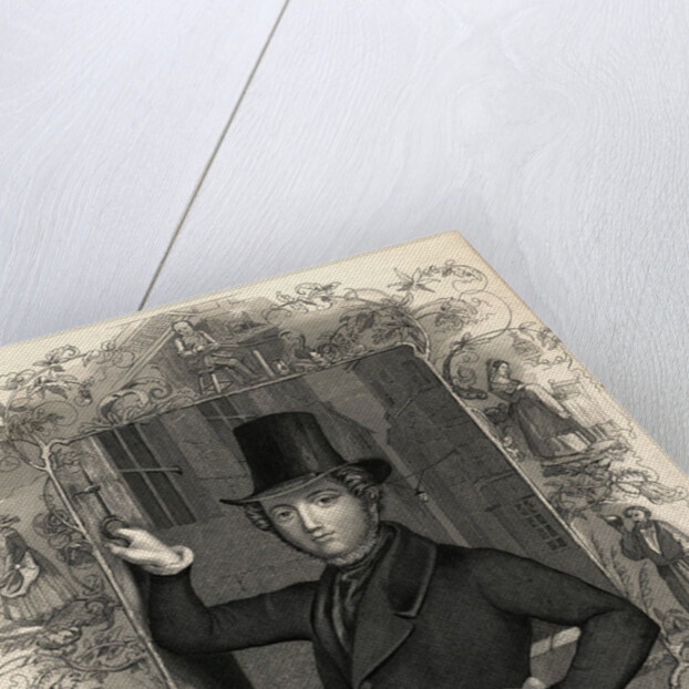 Portrait of Eugene Sue with Elaborate Border by Anonymous