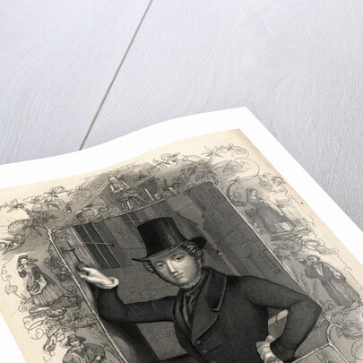 Portrait of Eugene Sue with Elaborate Border by Anonymous