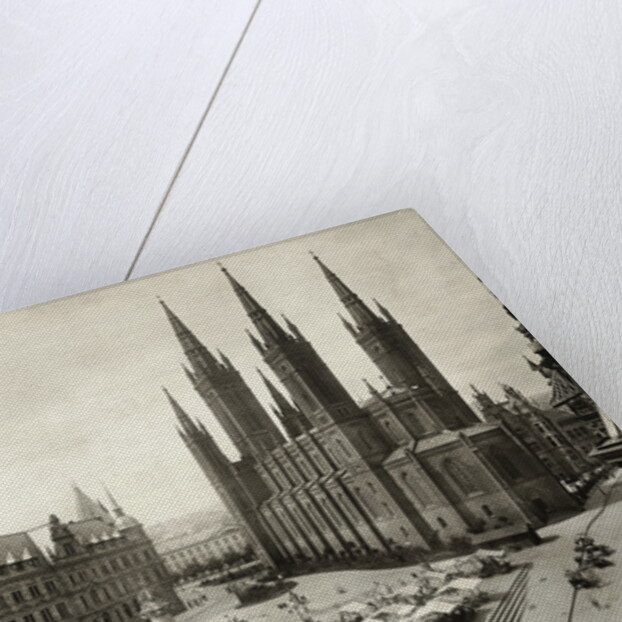 Marketplace in Wiesbaden in Germany by Anonymous