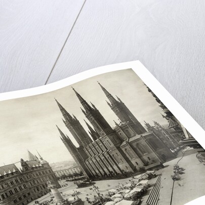 Marketplace in Wiesbaden in Germany by Anonymous