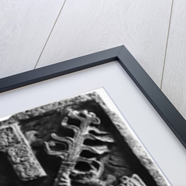 Mayan Stone Relief of Xoc Performing a Blood-Letting Ritual by Anonymous