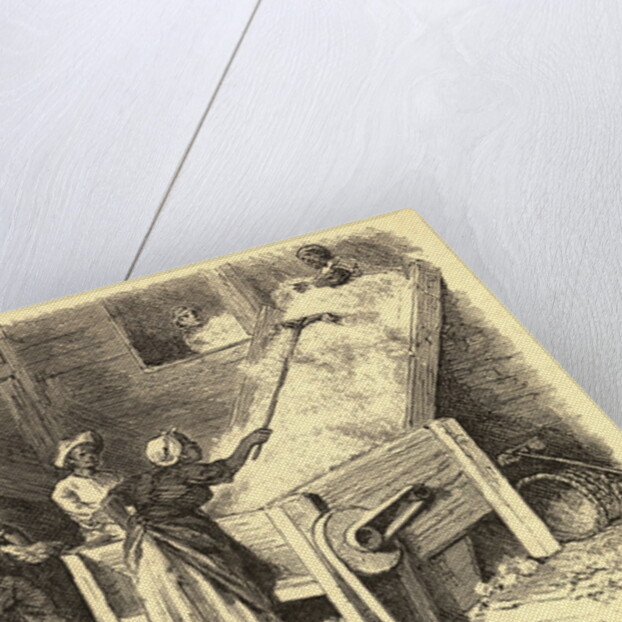 Early Illustration of the Cotton Gin by Anonymous
