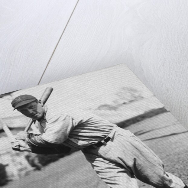 Baseball Player Bill Terry in Batting Stance by Anonymous