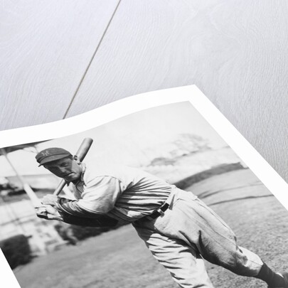 Baseball Player Bill Terry in Batting Stance by Anonymous