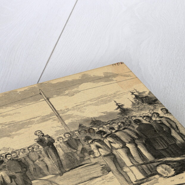 Men Praying at New Telegraph Station by Anonymous