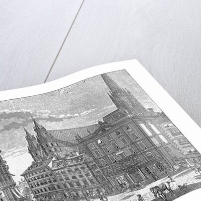 Engraving of Eisenstadt Town Square by Anonymous