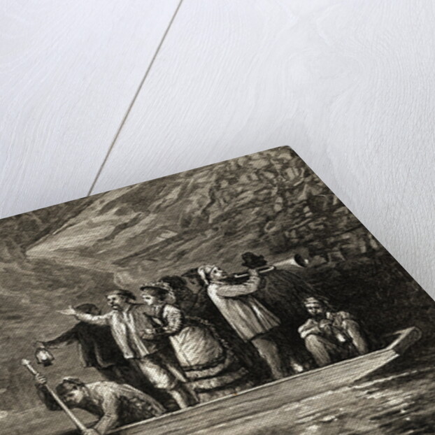 People Crossing River Styx in Mammoth Cave of Kentucky by Anonymous