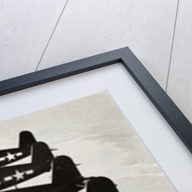 Four Navy Fighter Planes Flying in Formation by Anonymous