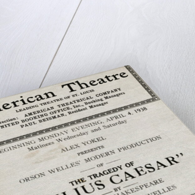 Showbill From Julius Ceaser by Anonymous