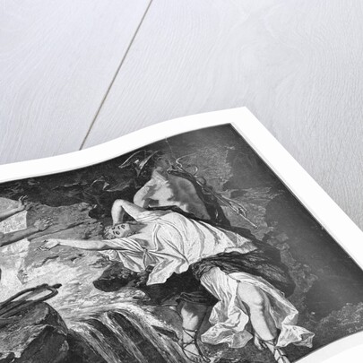 Engraving of Orpheus Reaching for Eurydice by Anonymous