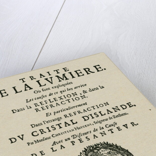 Title Page from Book by Christiaan Huygens