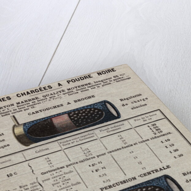 French Advertisement for Shotgun Cartridges by Anonymous