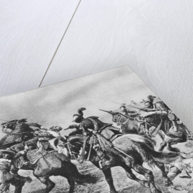 War Scene with Troops on Horseback by Anonymous