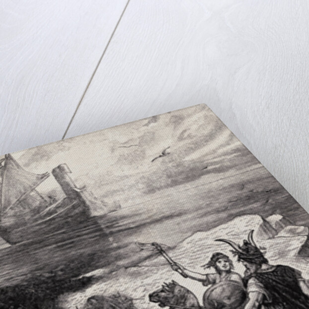 Teutone Soldiers Gathered on Shore by Anonymous