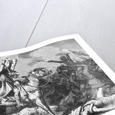Clovis on Horseback and Gesturing for Prayer by Anonymous