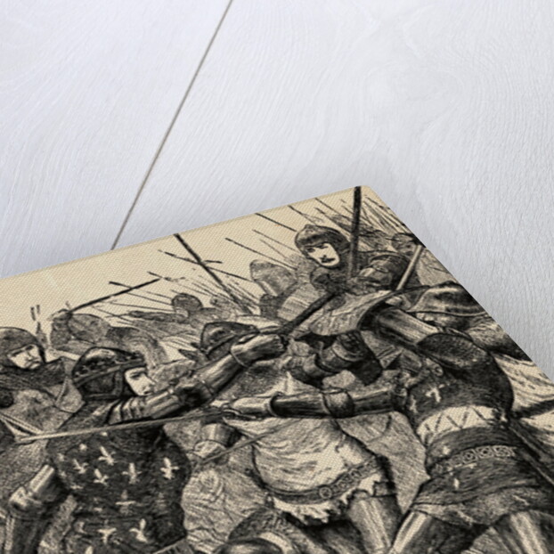 Engraving of the Battle of Poitiers by Anonymous