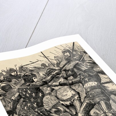 Engraving of the Battle of Poitiers by Anonymous