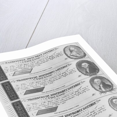 Washington Monument Lottery Tickets by Anonymous