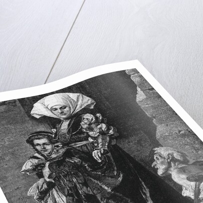 Rich Woman Giving Alms to Poor by Anonymous