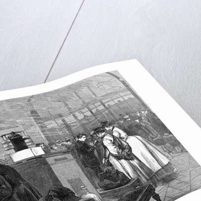 Woodcut of Travelers Being Disinfected by Anonymous