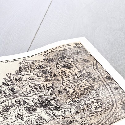 Map Depicting Jacques Cartier's Explorations by Anonymous