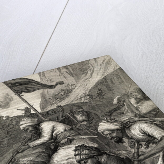 Arab Soldiers Fighting from Hillside by Anonymous