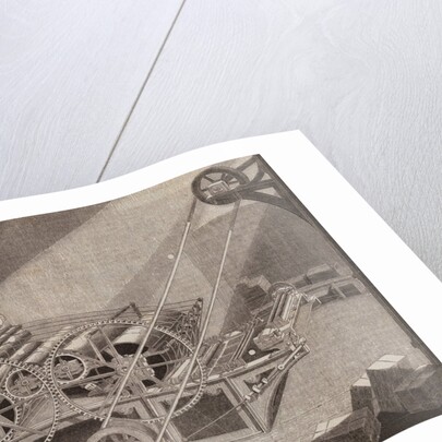 Man Operating Steam Printing Machine by Anonymous