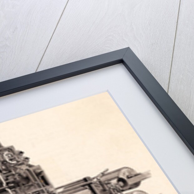 Man Posing with Printing Press by Anonymous