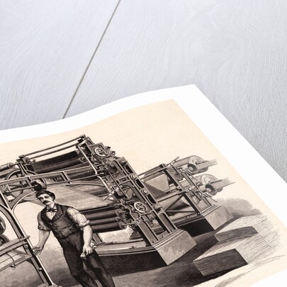 Man Posing with Printing Press by Anonymous