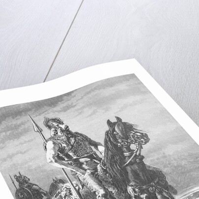 Gaelic Warrior on Horseback by Anonymous