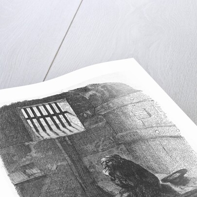 Man Sitting in Prison Cell by Anonymous