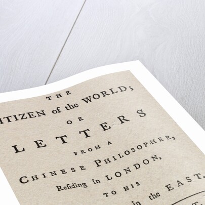 Citizen of the World Book Cover by Anonymous