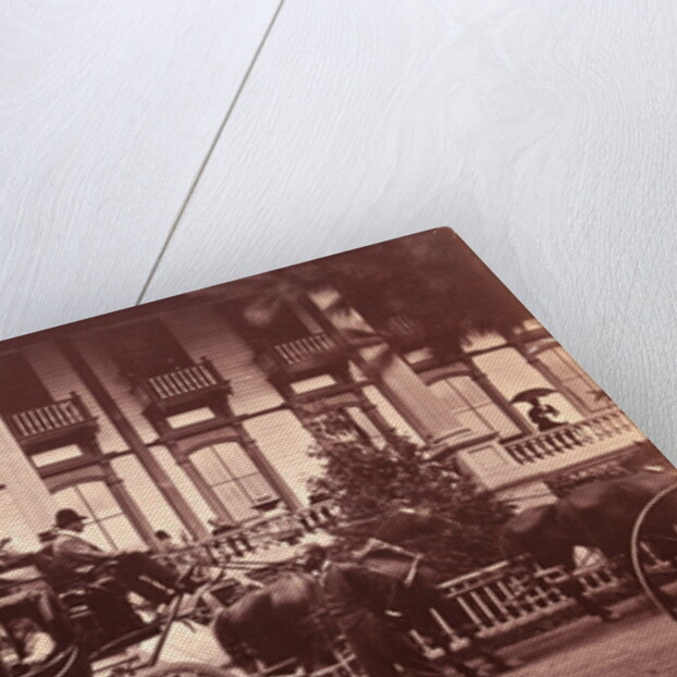 Vacationers and Coach Outside Fort William Henry Hotel by Anonymous