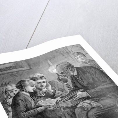 People Reading Together at Table by Anonymous