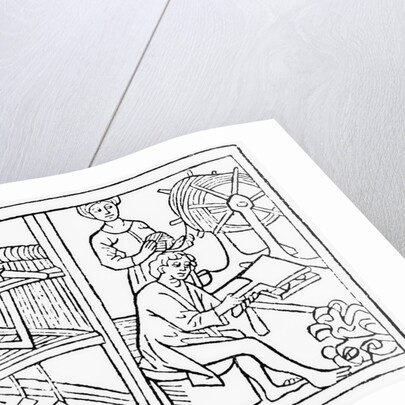 Sketches Showing Early Weaving Process by Anonymous