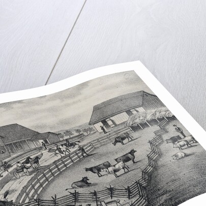 Farm Scene with Farm Animals by Anonymous