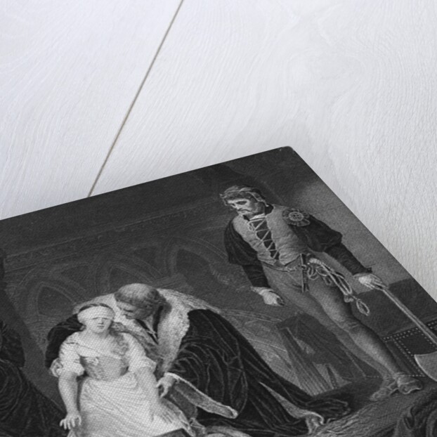 Engraving After The Execution of Lady Jane Grey by Paul Delaroche