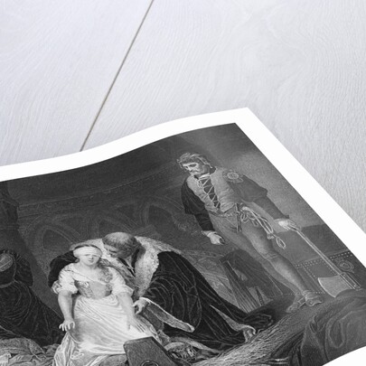 Engraving After The Execution of Lady Jane Grey by Paul Delaroche